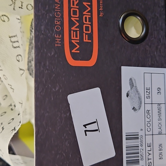 NWT Bernie Mev Women's Bon Bon Sandal Black Shimmer Sz 39 Or 8 - Picture 4 of 6